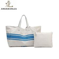 Custom standard size tote bag designer fashion bag with zipper