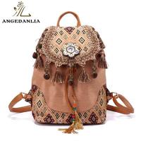 Bohemian Backpack Linen Bags Wholesale Vintage Style Shoulder Bag For Travel