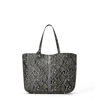 Angedanlia 2019 spring new style large capacity snakeskin grain pu shopping tote bag fashion bag