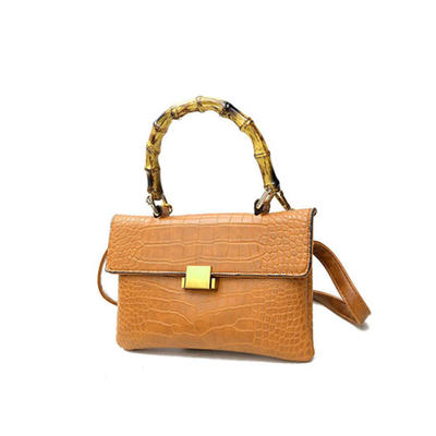 RKY0685 fashion PU handbag with bamboo handle