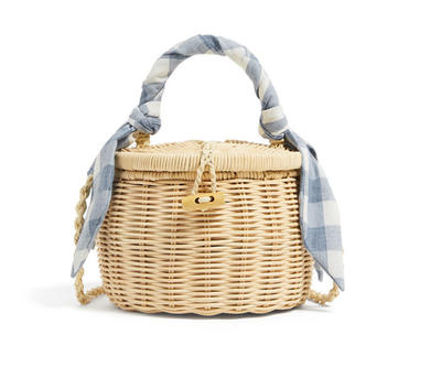 2019 New jar bag female bag thin scarf decorative wicker preparation mini basket bag, beach towel bag