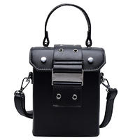 New design rectangular bag vintage style easy matching lock single shoulder Cross body pu box bag