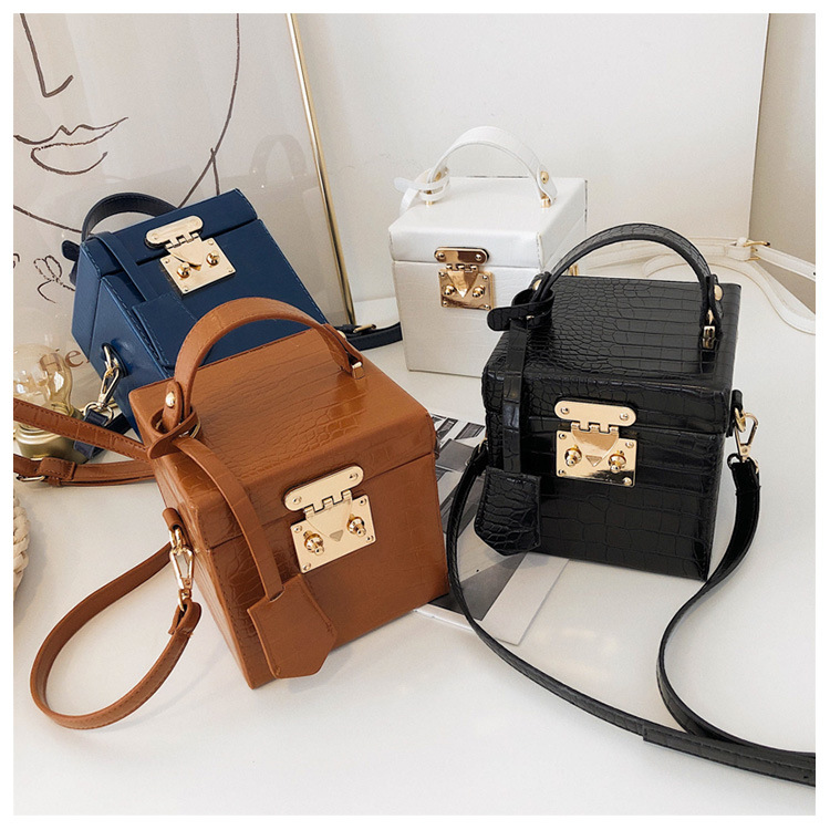 Alibaba hot sale square box purse handbag ladies purse handbags